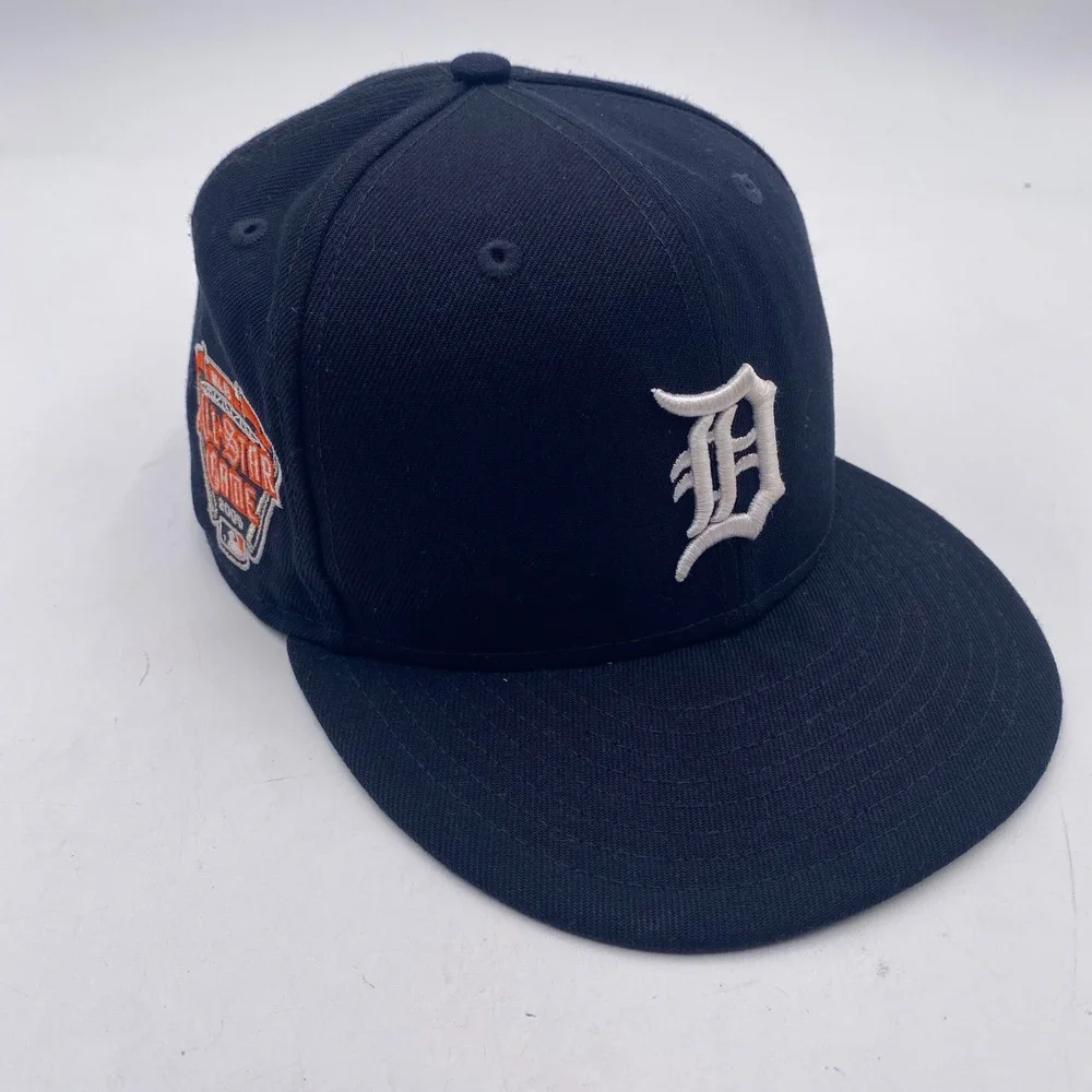DETROIT TIGERS New Era 59FIFTY Fitted Hat 7 1/4 Navy 2005 All-Star Game Patch
